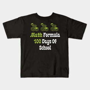 Math Formula 100 Days of School Kids T-Shirt